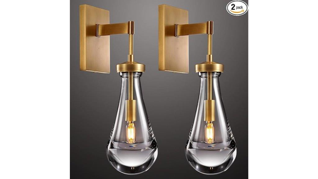 dimmable brass wall sconces