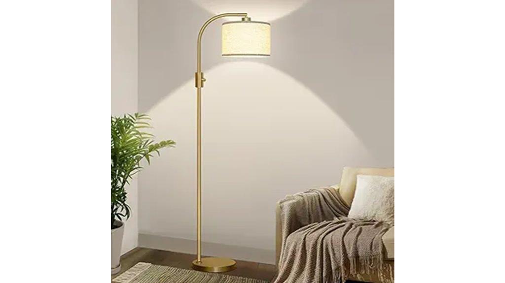 dimmable gold floor lamp