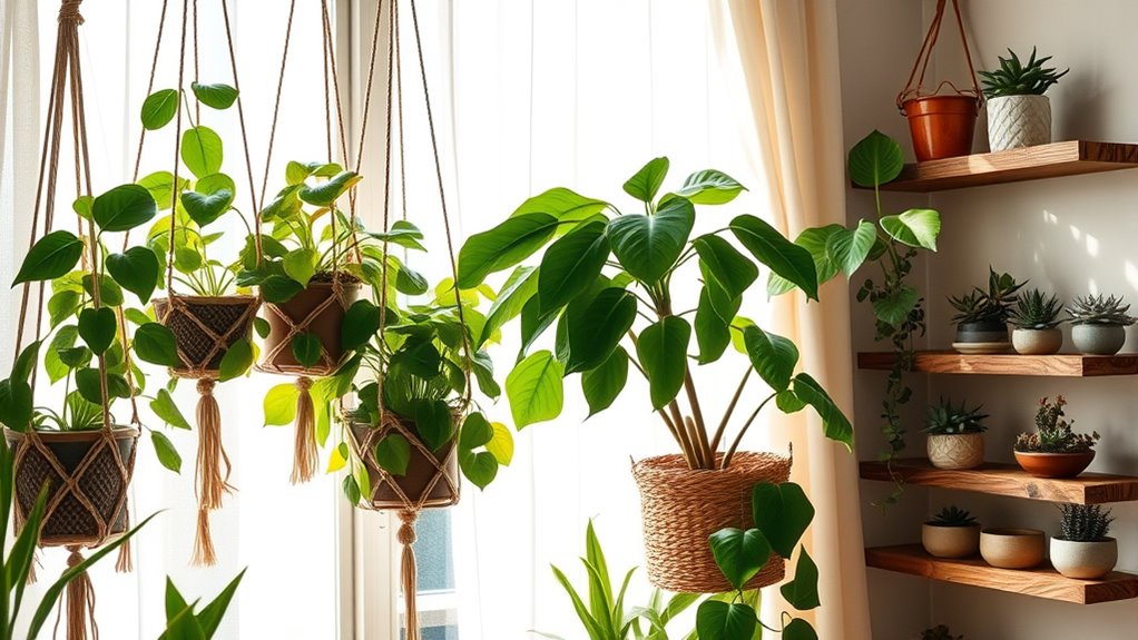 display boho plants creatively