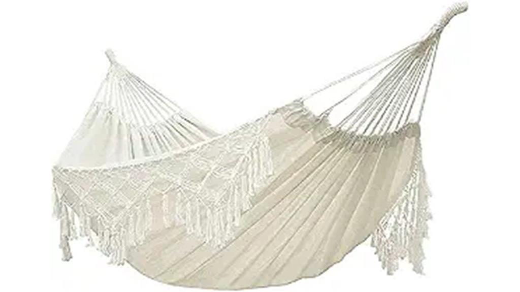 double sized boho hammock