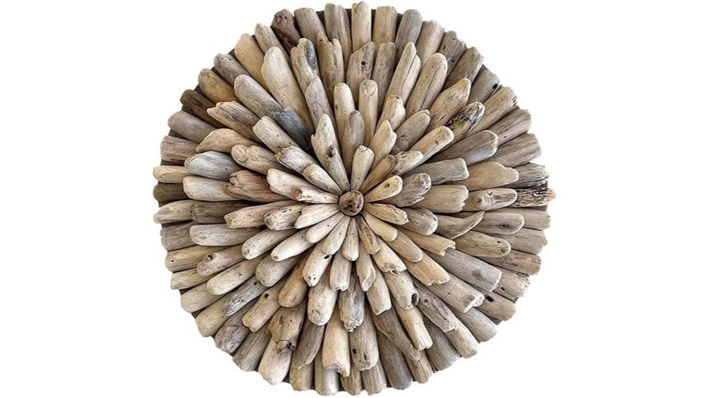 driftwood round wall art