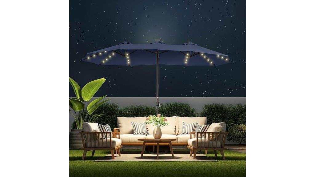 dual sided solar umbrella