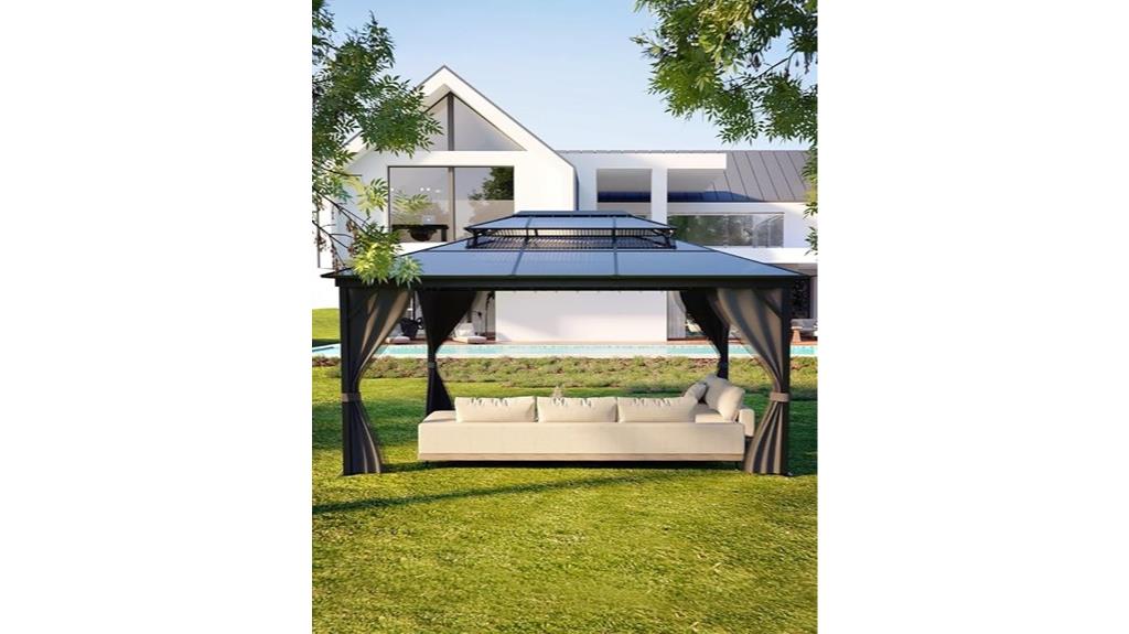 durable aluminum gazebo cover