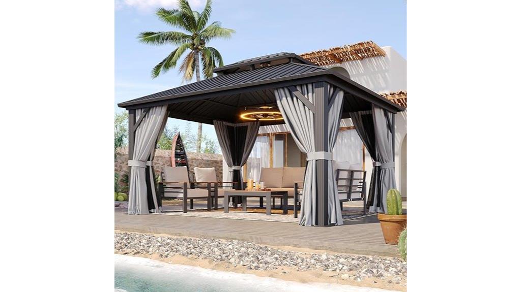 durable aluminum steel gazebo