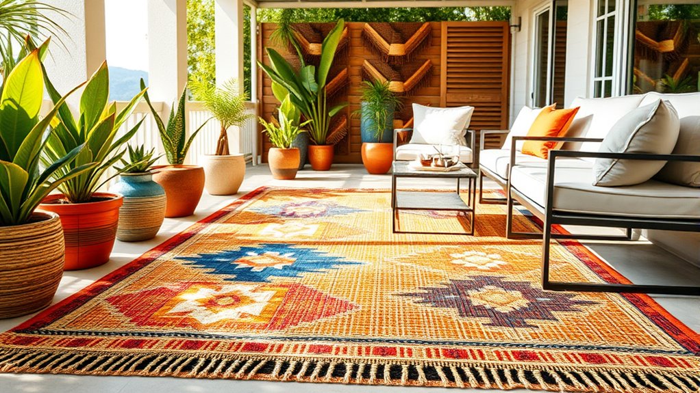 durable stylish outdoor rug