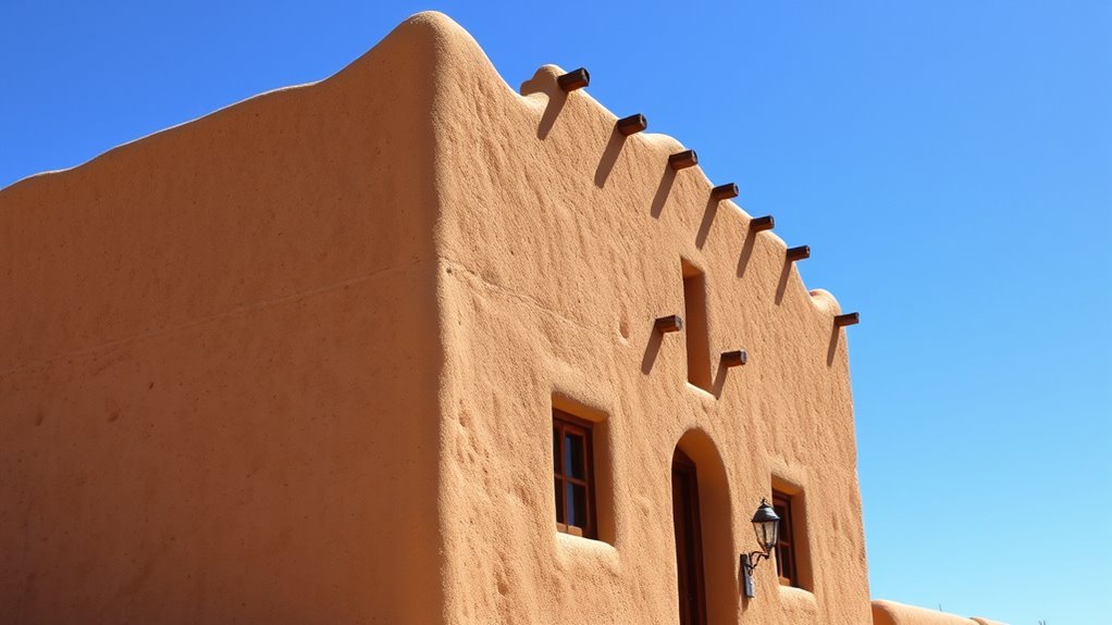 earthy materials and curved shapes