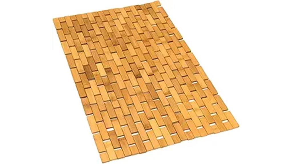 eco friendly bamboo bathroom mat