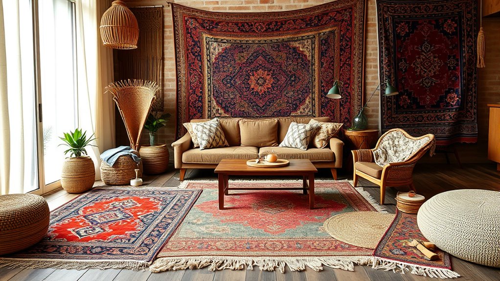 eco friendly boho rug selection