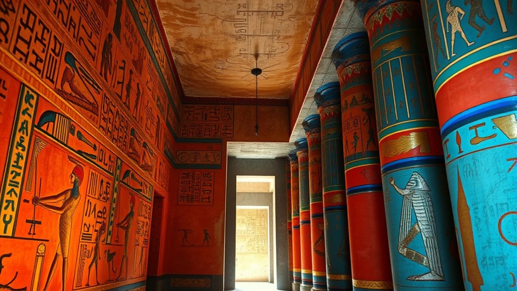 egyptian wall painting colors