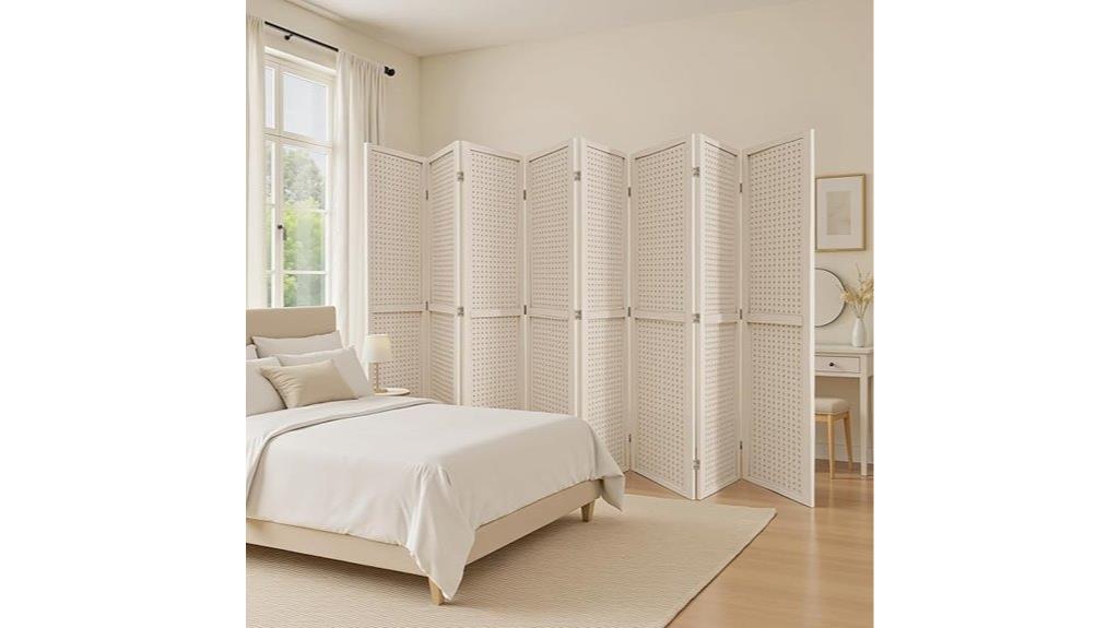 eight panel wooden screen