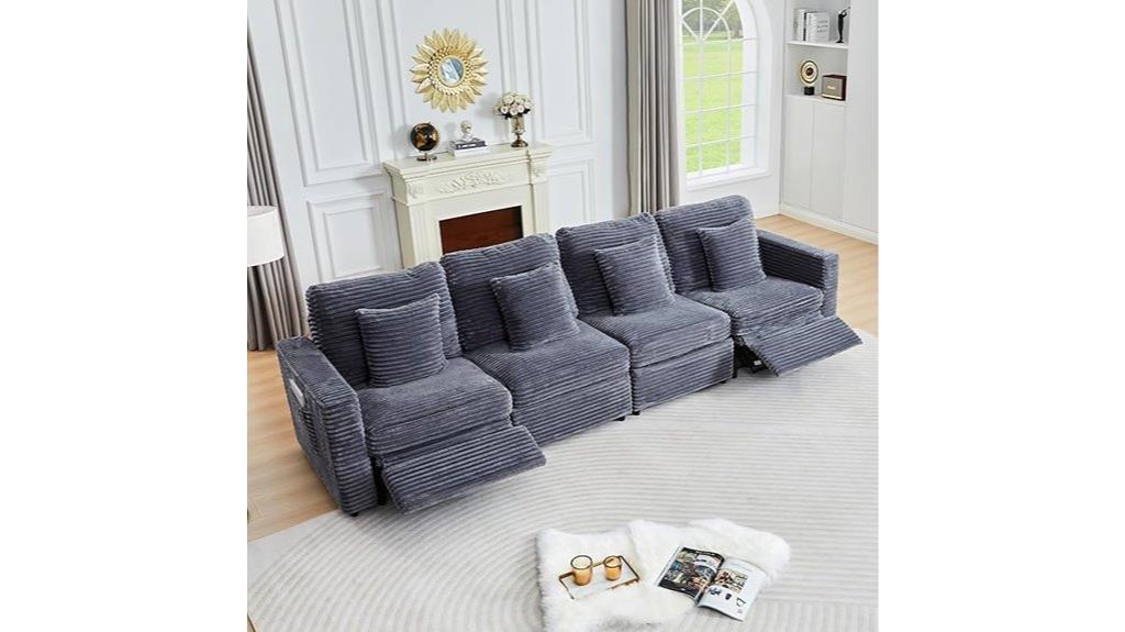 electric reclining sectional sofa