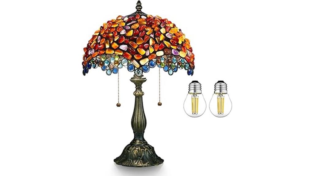 elegant agate amber lamp