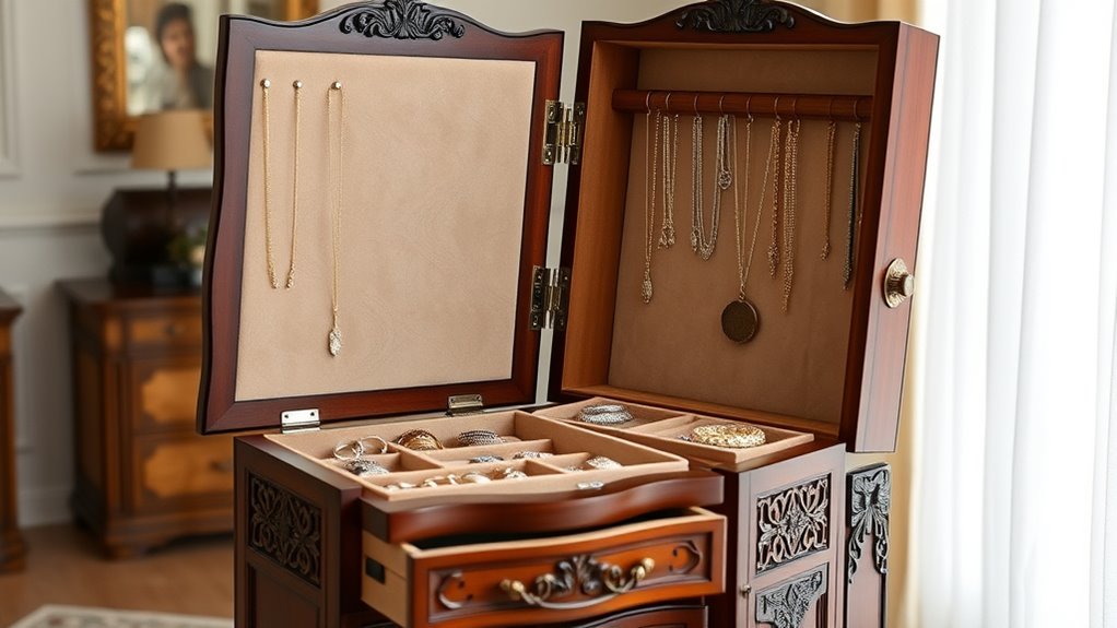 elegant artisanal jewelry storage