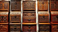 elegant carved wooden storage