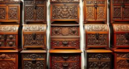 elegant carved wooden storage