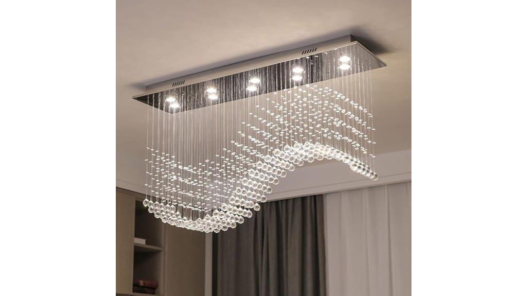 elegant crystal chandelier dimensions