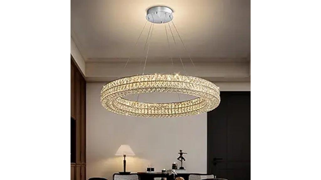 elegant crystal dining chandelier
