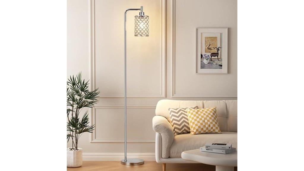 elegant crystal floor lamp