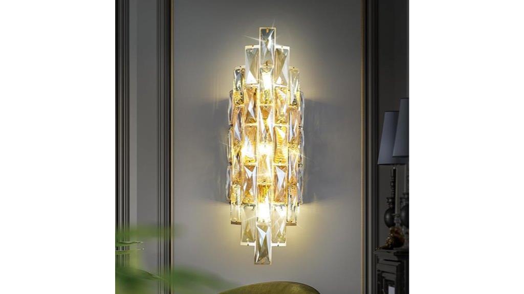 elegant gold crystal lighting