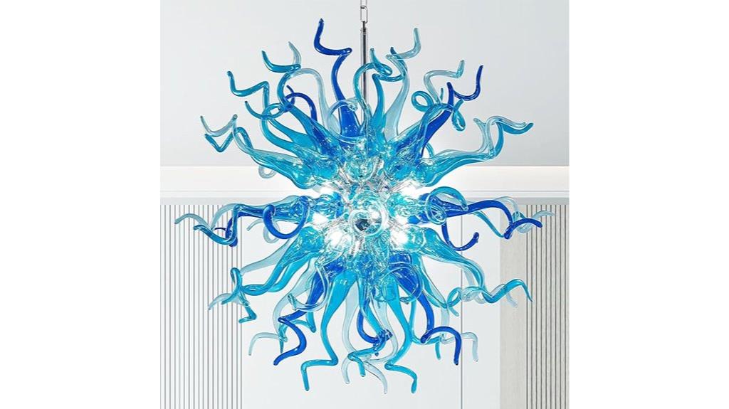 elegant handcrafted glass chandelier