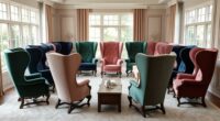 elegant high back wing chairs