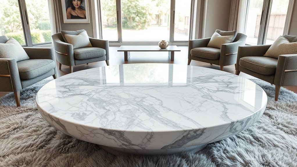 elegant marble coffee tables