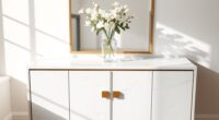 elegant marble console cabinets