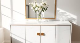 elegant marble console cabinets