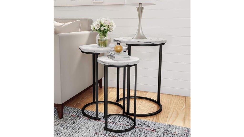 elegant round nesting tables