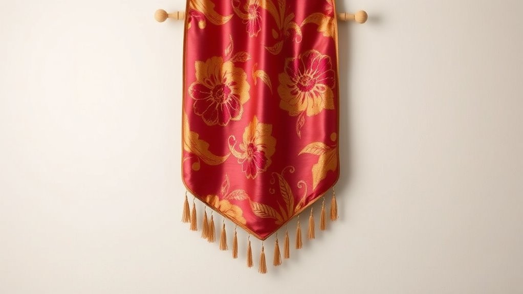 elegant silk wall art