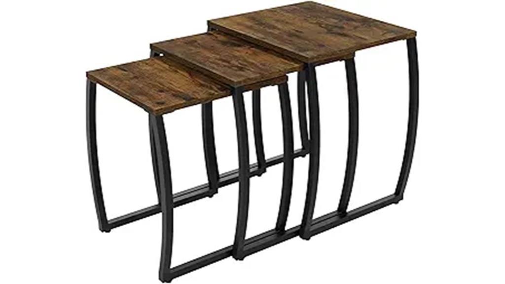 elegant space saving nesting tables