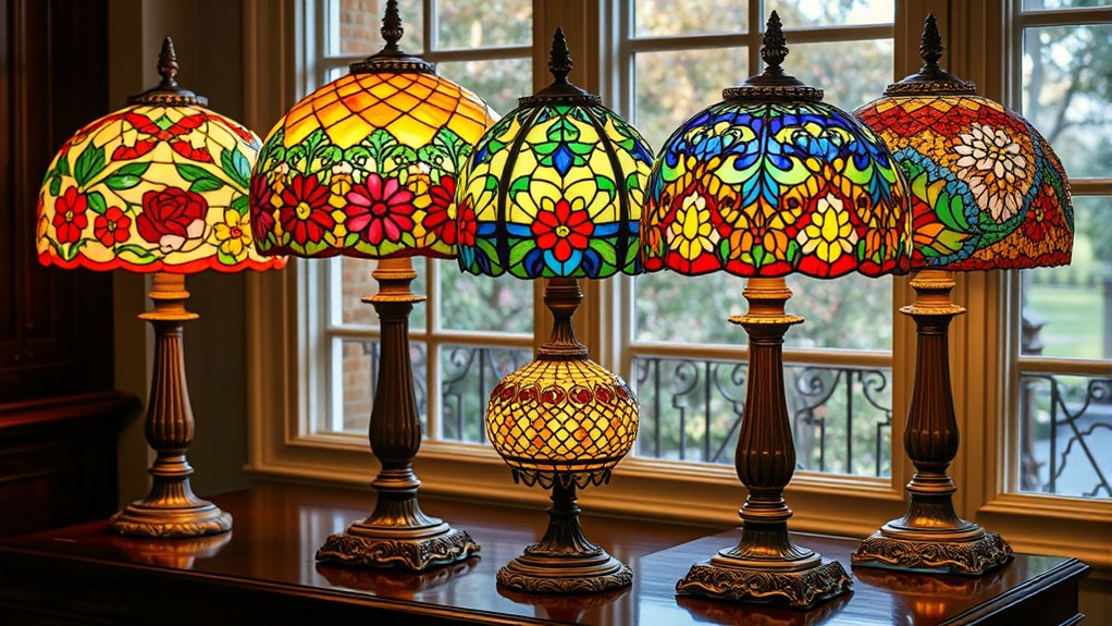 elegant tiffany glass lamps