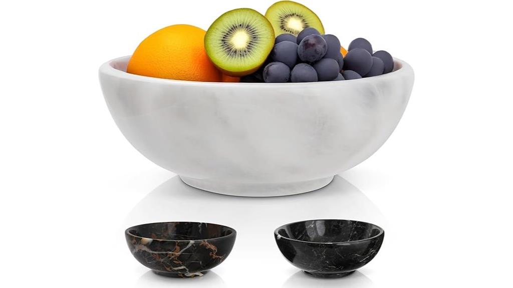 elegant white marble bowl
