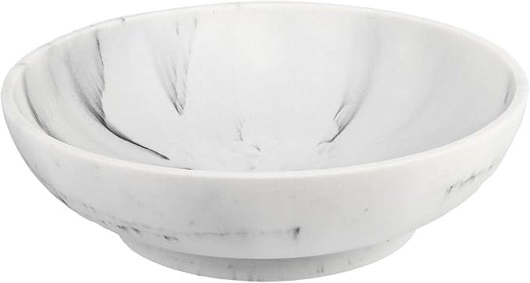 elegant white marble bowl