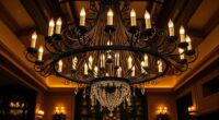 elegant wrought iron chandelier designs