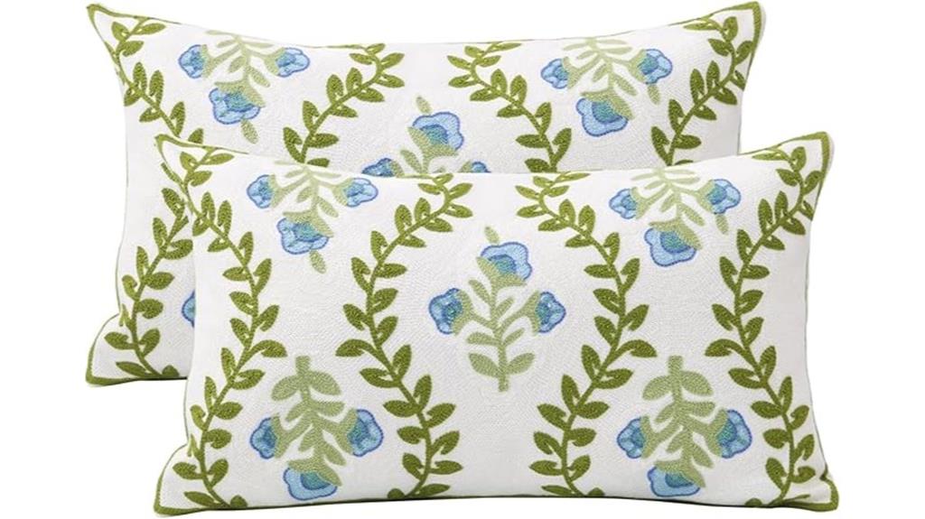 embroidered decorative pillow covers