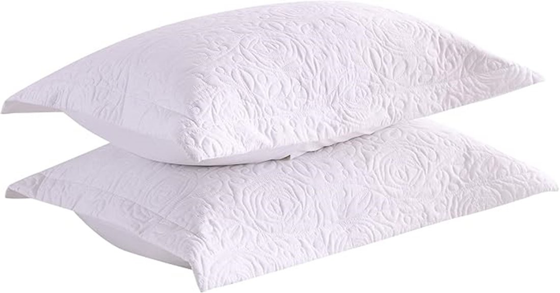 embroidered pillow sham set