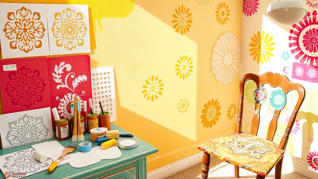 essential stenciling tools and materials