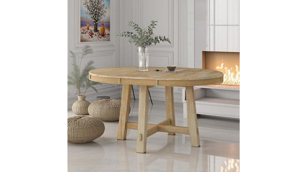 extendable solid wood table