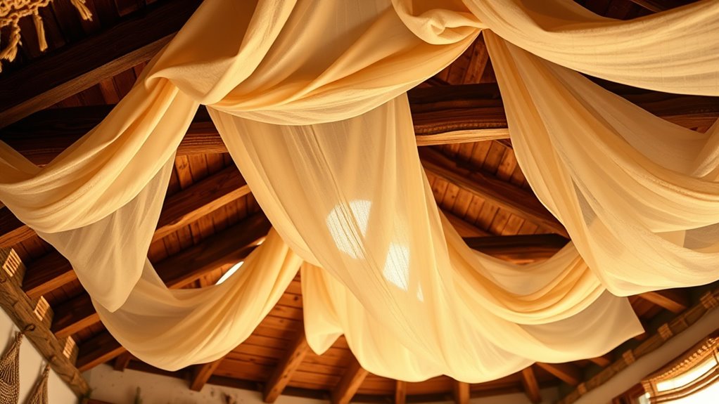 fabric canopies create cozy retreats