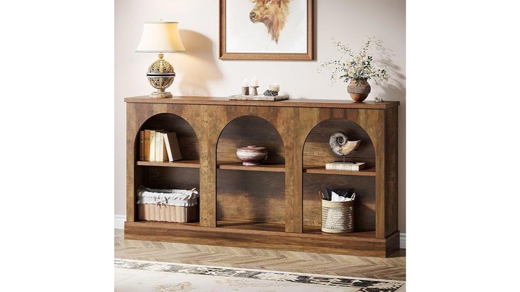 farmhouse console with tiers