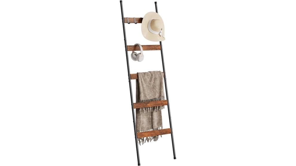 farmhouse quilt ladder storage
