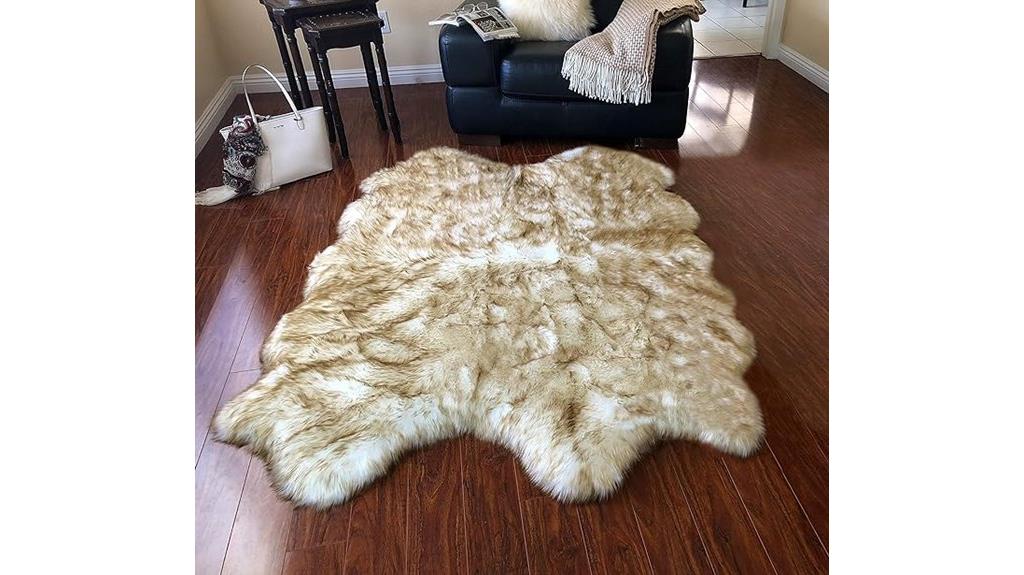faux sheepskin shag rug