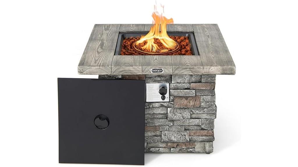 faux stone propane table
