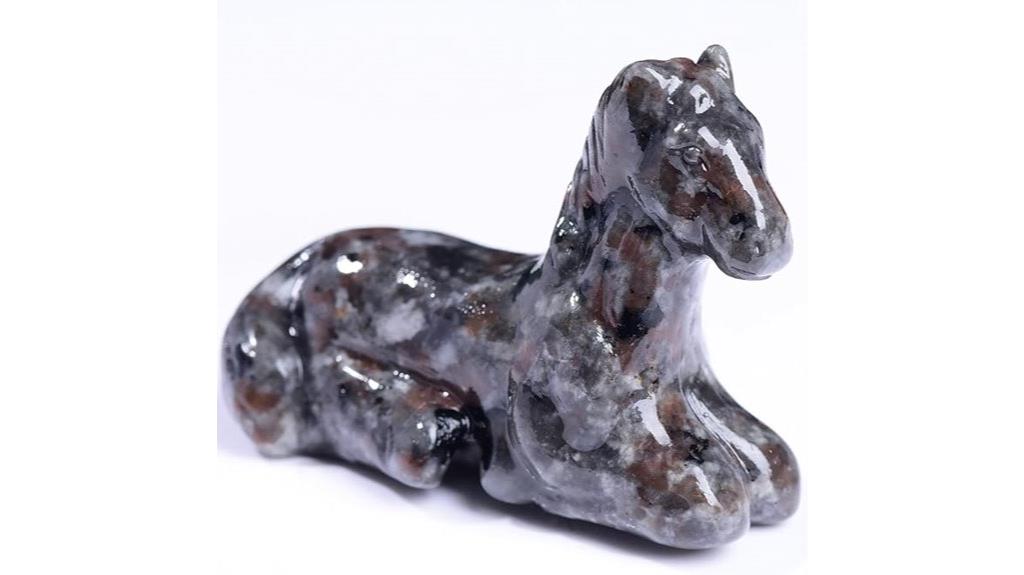 flame stone horse figurine