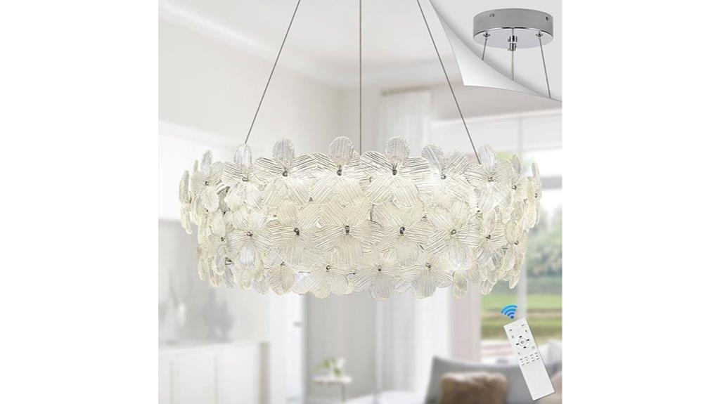 flower shaped led chandelier