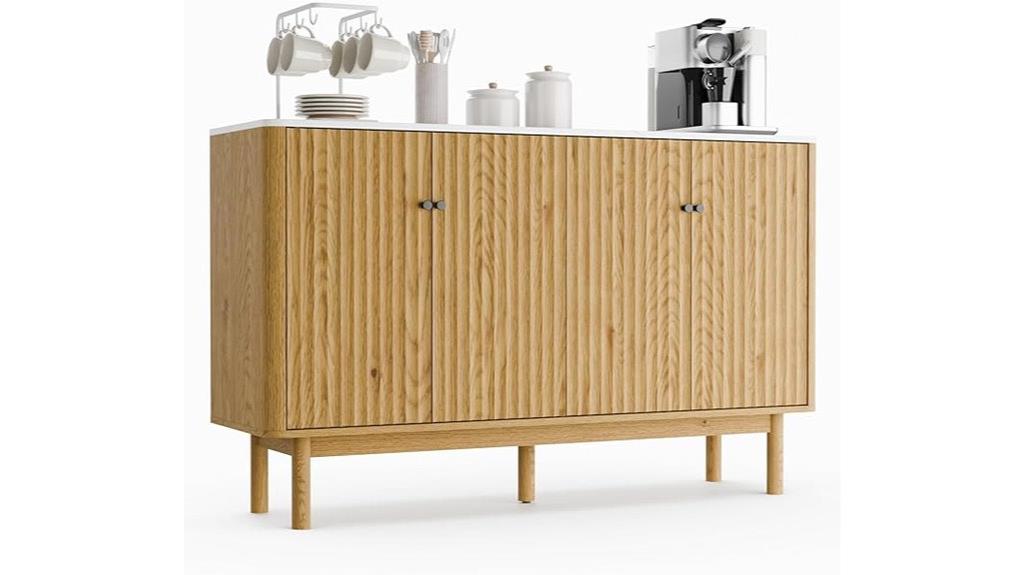 fluted buffet cabinet storage