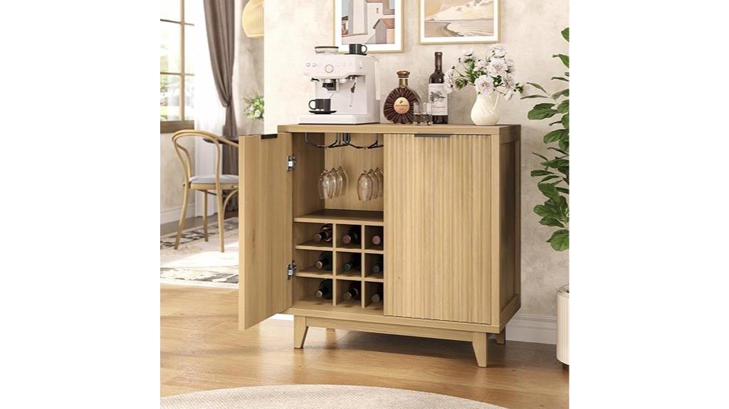 fluted coffee bar storage