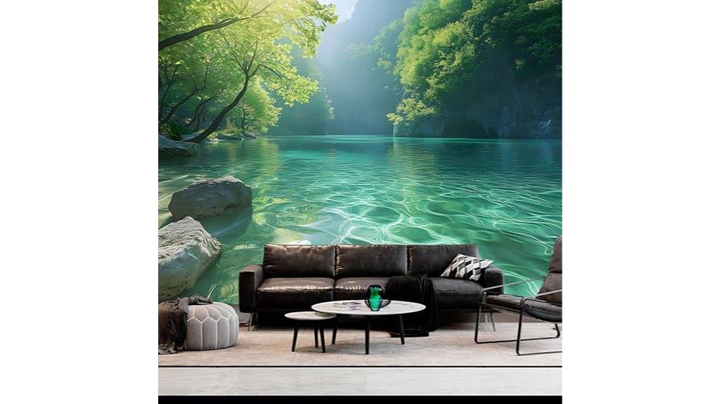 forest and sea wall hanging