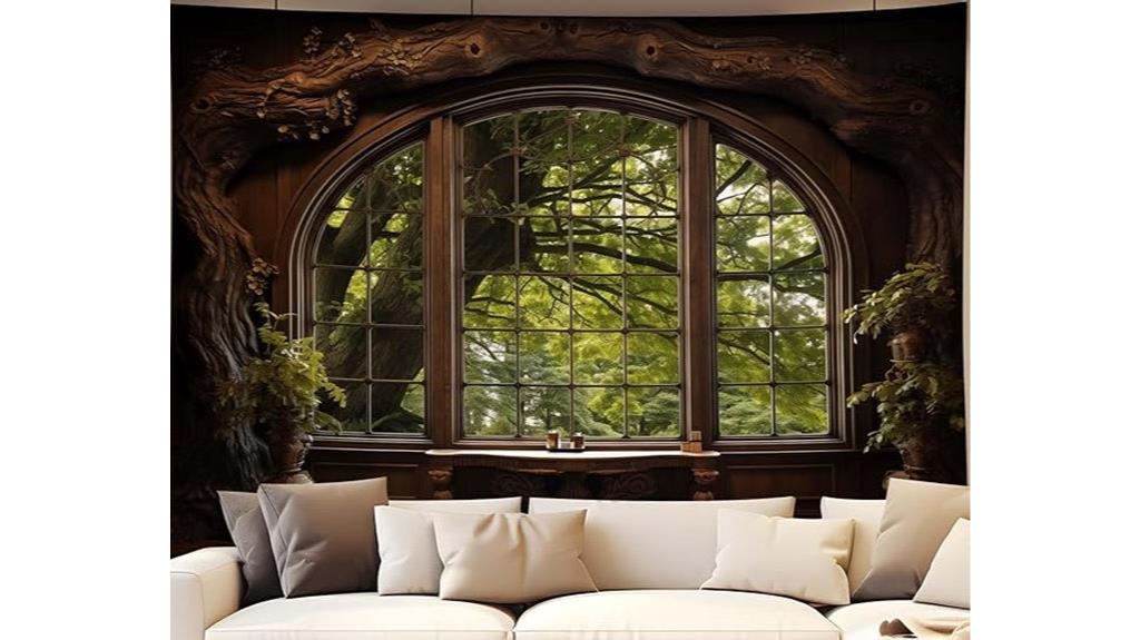 forest themed window tapestry